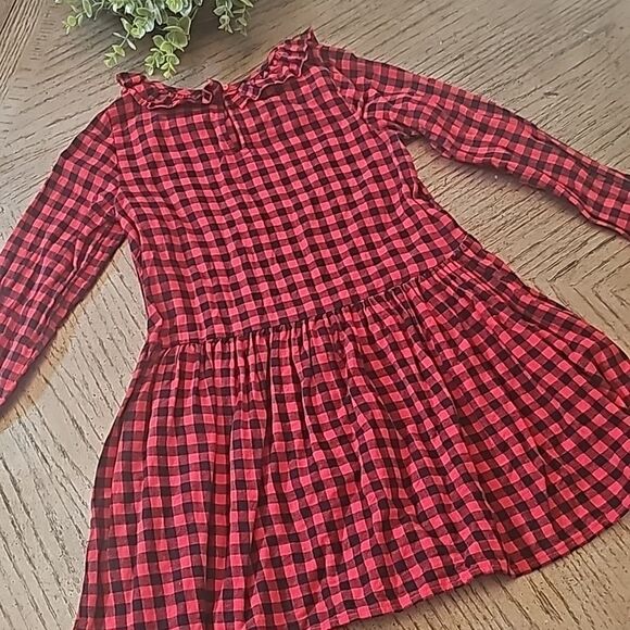 Red plaid long sleeve dress size 8 H&M - Picture 9 of 13